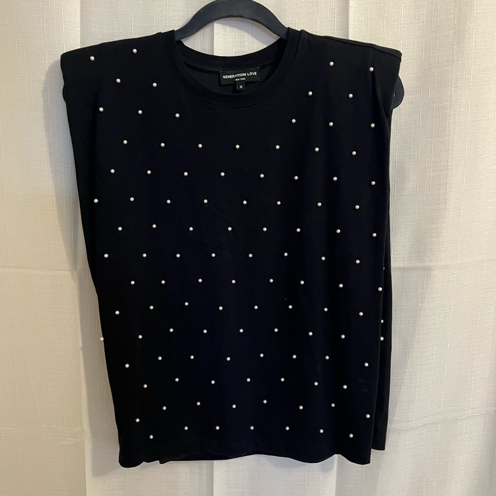 Embellished Black Top by Generation Love